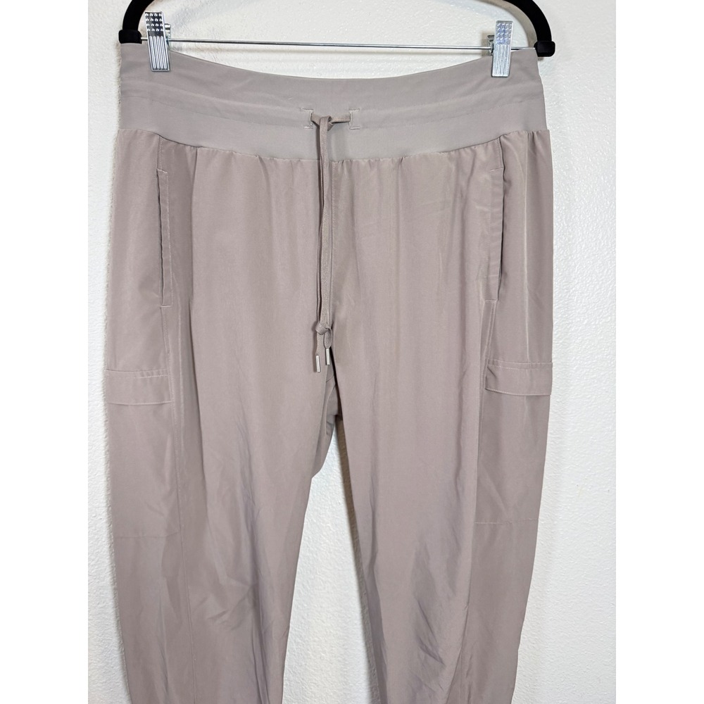 Calia Womens Cargo Jogger Pants Taupe Mauve Large Drawstring Elastic Waistband - Picture 6 of 6
